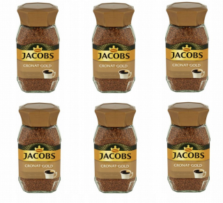 Instantná káva - 6x kaviareň. Jacobs Cronat Gold 200g