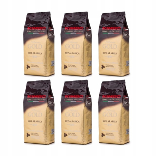 Zrnková káva -  6x Kimbo Aroma Gold Arabica 1kg Káva