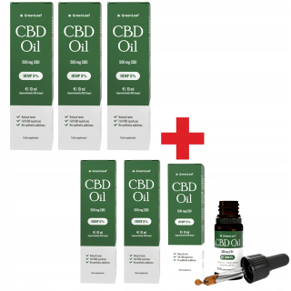CBD - 6x CBD konopného oleja 5% 500 mg ako príroda chcel