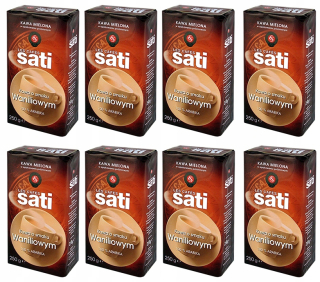 Káva mletá -  8 x 250 g Kaviareň sati vanilka mletá káva