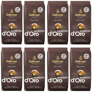 Zrnková káva - 8 x kávové zrná Dallmayr Espresso D'Oro 1 kg