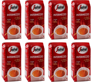 Zrnková káva - 8 x Káva Segafredo Intermezzo Grainy 1 kg