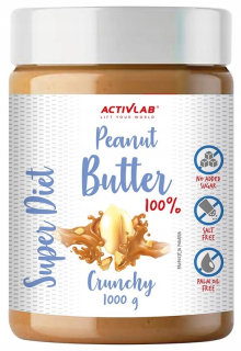 ActiveLab arašidové maslo Crunchy 1000g bez oleja