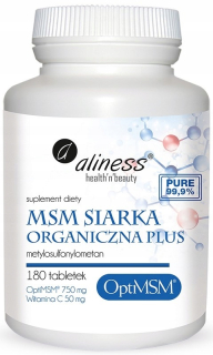 Ochrana kĺbov - Alixt MSM Organická síra čistá 180T vitamín C
