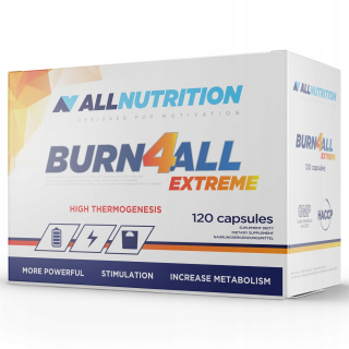 Spaľovač tuku - Allutrition Burn4all Extreme 120KAP spaľuje tuk