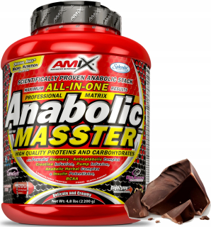 Gainer - AMIX ANABOLICKÝ MASSTER 2200g BULK GAINER Čokoláda