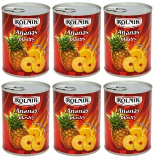 Ananás v konzervovanom rovine farmára 580 ml x 6 ks