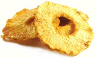 Sušené ovocie - SUŠENÉ PINEAPPIES BEZ CUKRU 500g VEĽKÉ KROBKY