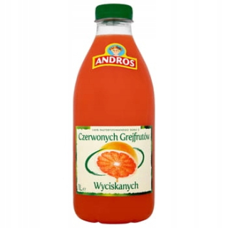 Andros SOK z červeného grapefruitu 1l