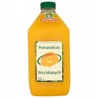 ANDROS Šťava z vylisovaných pomarančov 1,5L