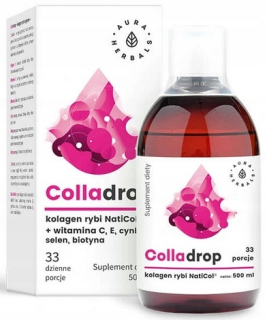 Ochrana kĺbov - Aura Herbals Colladrop 500ml Kolagén Rybie rybníky