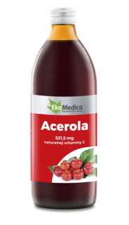 Prírodné Acerola vtip. C 100% šťava 500 ml ekamedica