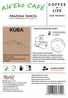 Káva mletá - Ale EKO Cafe Kuba Kuba Bio Káva pre život