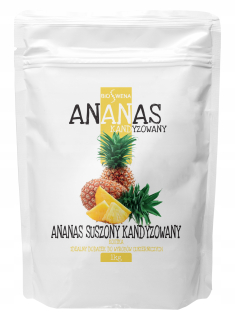 Sušené ovocie - Ananás Candid 1kg Sušené Biosvene