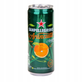 Plechovka Aranciata amara SAN PELLEGRINO 0,33l x 24 ks