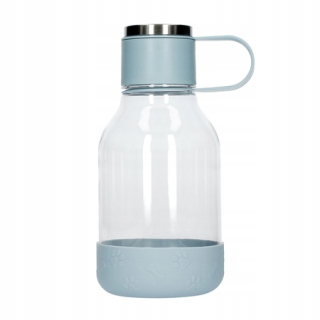 Asobu - modrá - fľaša s miskou pre psa 1.5l