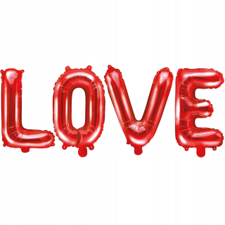 Darček na Valentína - Červený balón Veľký nápis láska láska Valentín