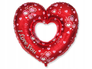 Darček na Valentína - Fóliový balón Krásne červené srdce 60 cm 1 ks