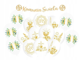 Prvé sväté prijímanie - Príjemné balóny dekoratívna súprava a sväté prijímanie
