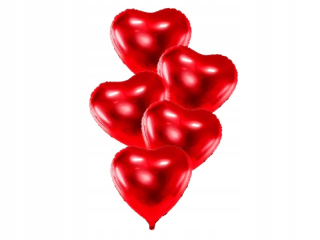 Darček na Valentína - Balónové pomaranče a červené srdce do vzduchu alebo Hel Party Deco 45 cm