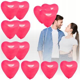 Darček na Valentína - Balón Heart Red 10 ks.