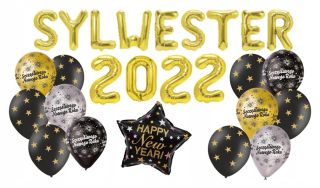 BALLOONS SET NEW YEAR banner na silvestrovské karnevalové