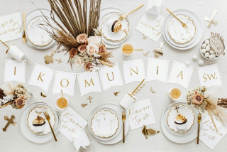 Prvé sväté prijímanie - Girlanda Banner Communion Prvé sväté prijímanie