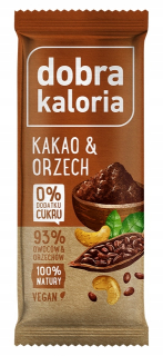 Kakao Baton Walnut 35g vegan x 20ks Dobré kalórie