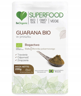 Beororc prírodné guarana bio prášok 200g
