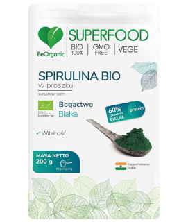 Beororc Prírodná spirulina bio prášok 200g