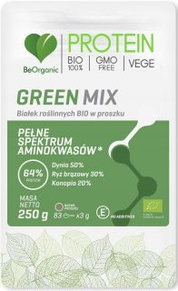 Rastlinný proteín Zelený mix prášok BIO 250 G - BE