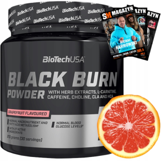 Spaľovač tuku - Biotech Black Burn 210 g silné horáky tuku