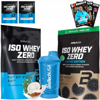 Proteín - BIOTECH ISO WHEY ZERO 1000g WPI ISOLATE 2x 500 g