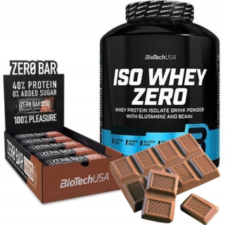 Proteín - BIOTECH ISO WHEY ZERO 2270g + 10x ZERO BAR BAR