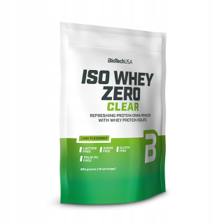 Proteín -  Biotech Iso Srvátka Zero Clear 454G LIME izolácia