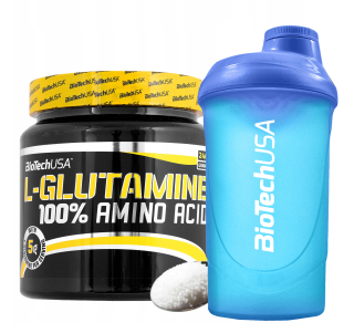 Aminokyseliny - Biotech L-glutamín 100% 240 g Čistý glutamín