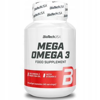 BIOTECH MEGA OMEGA 3 90C RYBOVÝ OLEJA TRAN EPA DHA