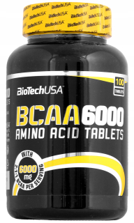 Aminokyseliny - BIOTECH USA BCAA 6000 100 t REGENERÁCIA Aminokyselín