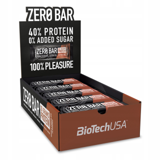 Proteín - Biotech Zero Bar 20x 50g proteínový obušok bez cukru