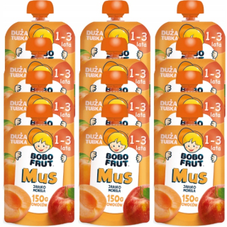Bobo Frut Mus Apple Morel 12x150g Big-Pak