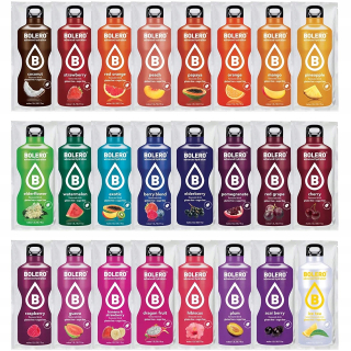 BOLERO DRINK 24 x 9g mix 24 príchutí nápoj so stéviou