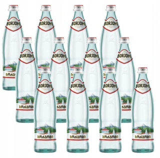 Sklenená fľaša na minerálnu vodu BORJOMI 500 ml 12