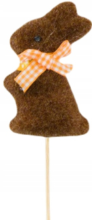 Veľkonočná dekorácia - Hnedý zajačik s lukom, Veľká noc, 24 cm