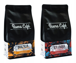 Zrnková káva -  Brazília Žltá Bourbon - Kolumbia Excelso 2 kg