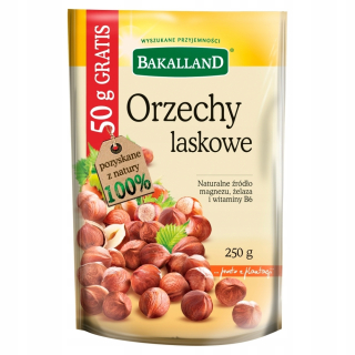 Orechy - Bakalland lieskové orechy 200 g + 50 g zadarmo
