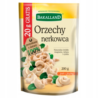Orechy - Bakalland kesew orech 180 g + 20 g