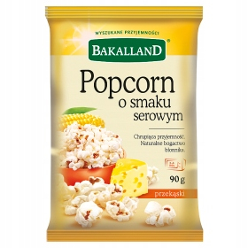 Bakalland Popcorn so syrovou príchuťou 90 g pre mikrovlnné rúry
