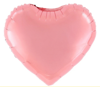Darček na Valentína - Fóliový balón srdce 45 cm pre hélium ružové