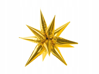 Darček na Valentína - Balón Golden Star na vzduchu alebo Hel Krabo 75 cm