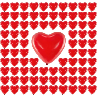 Darček na Valentína - Gumové balóny 25 červené srdcia na Valentína 100x
